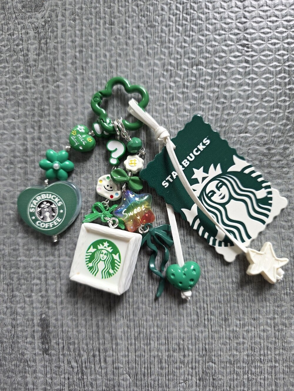 Starbucks Theme Bag or Phone Charm Keychain Accessory